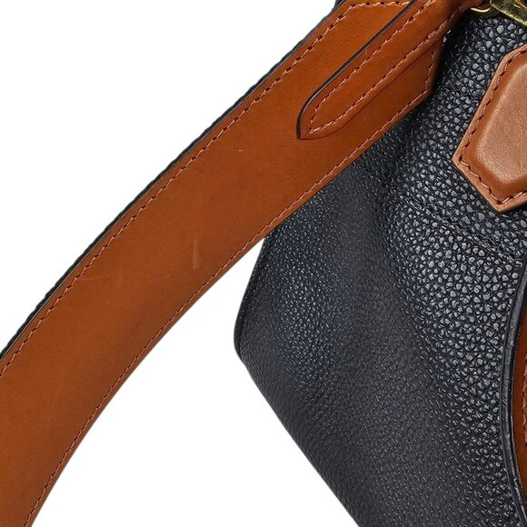 LOUIS VUITTON City Steamer Black Tan Leather Bag 2 Way Shoulder Strap Tote Bag - Picture 9 of 16